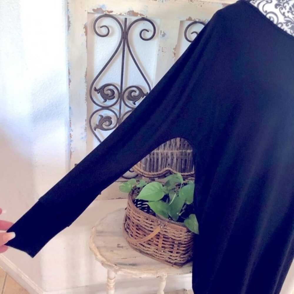Eileen Fisher black long sleeve shirt dress small - image 2
