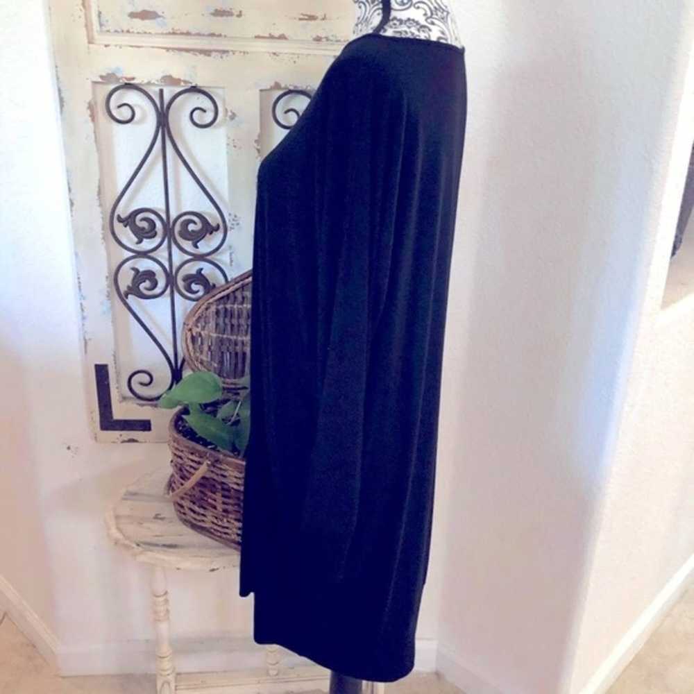 Eileen Fisher black long sleeve shirt dress small - image 4