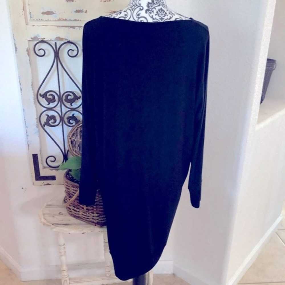 Eileen Fisher black long sleeve shirt dress small - image 5