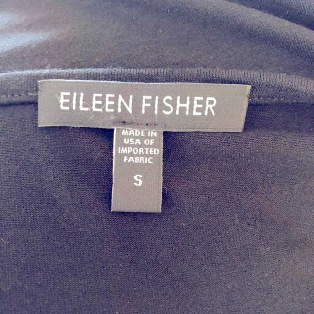 Eileen Fisher black long sleeve shirt dress small - image 6