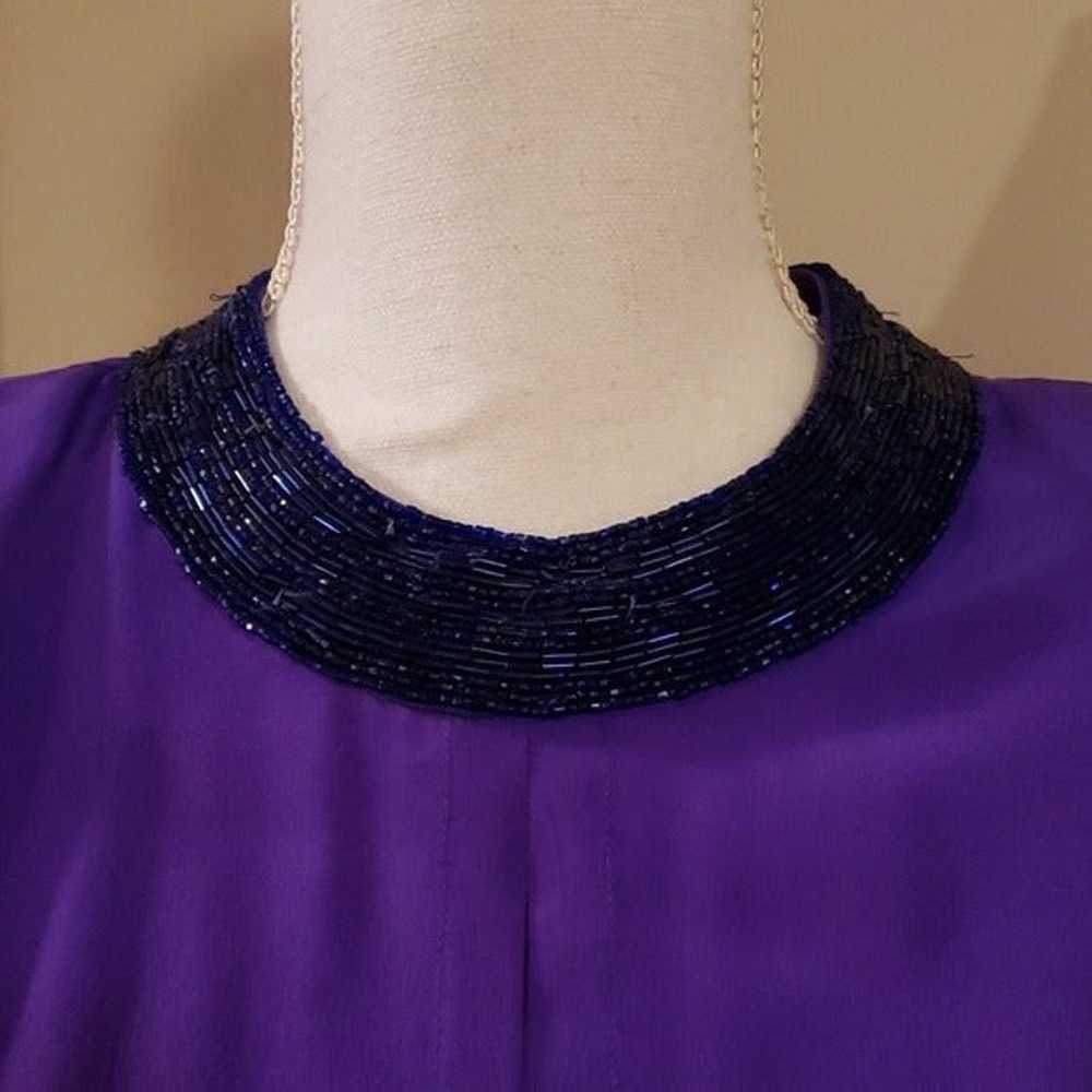 Vintage Purple Levante Dress - Pure silk - image 3