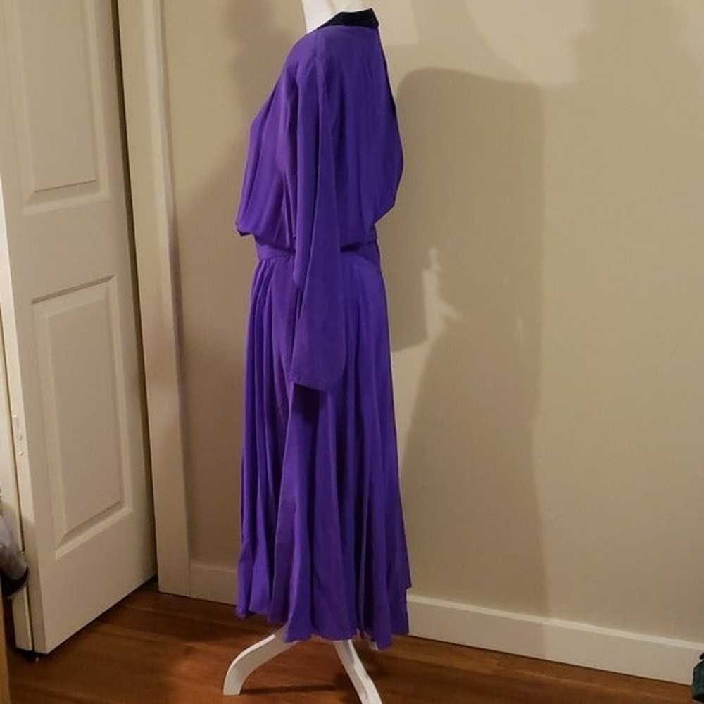 Vintage Purple Levante Dress - Pure silk - image 4
