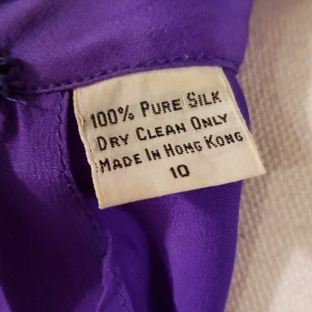 Vintage Purple Levante Dress - Pure silk - image 9