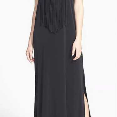 Michael Kors Black Maxi fringe detail (M