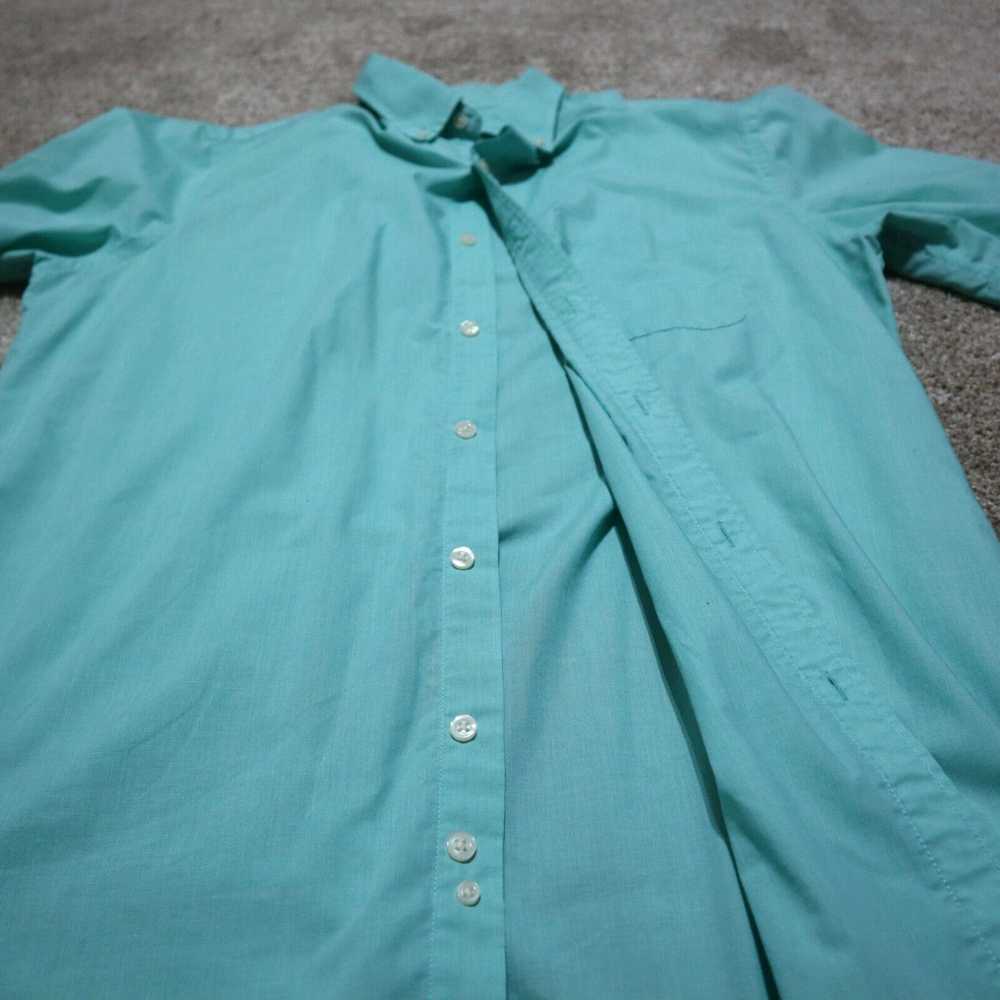 Vintage Saddlebred Shirt Blue / Green Button Down… - image 3