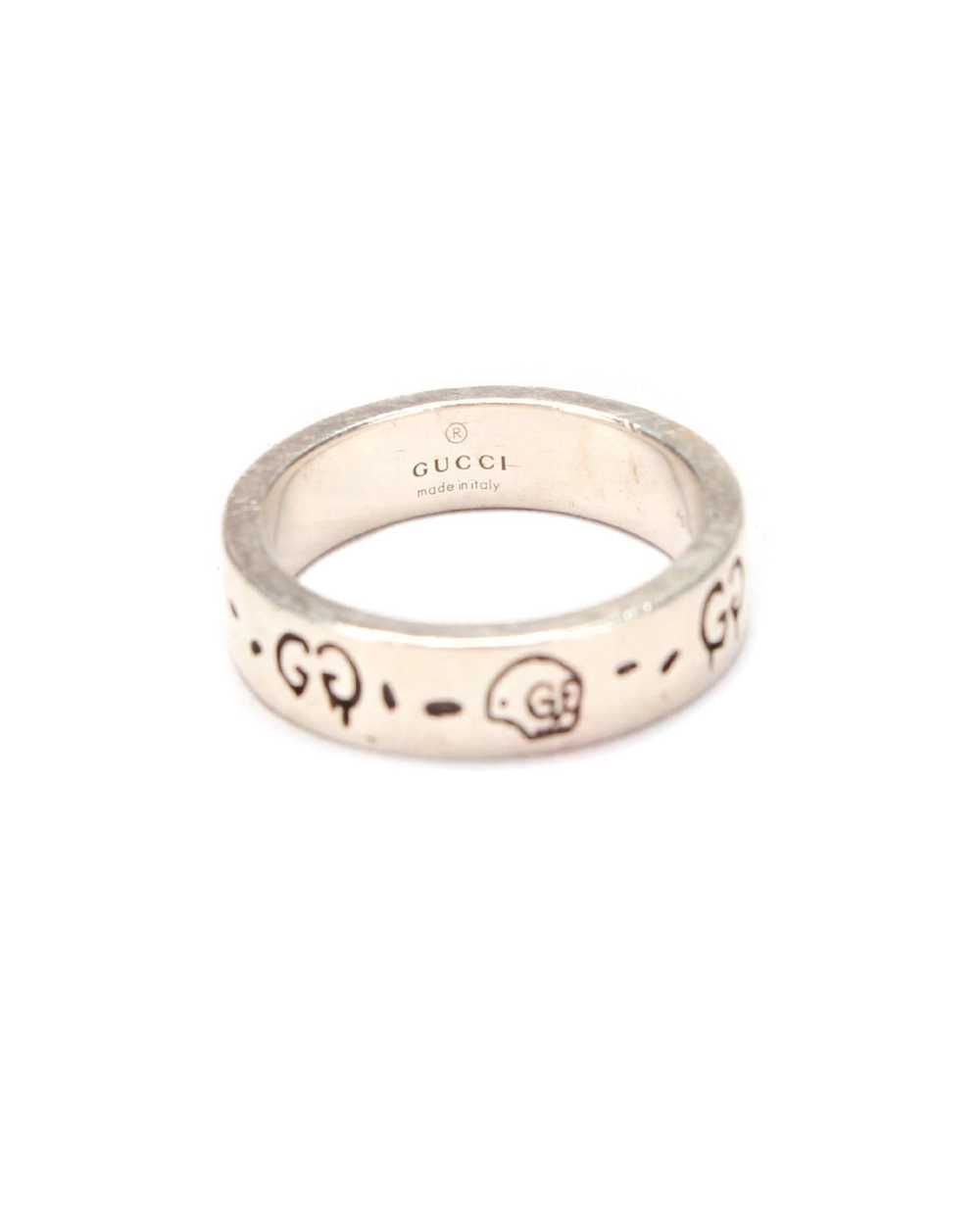 Gucci Silver Ghost Icon Ring - image 5