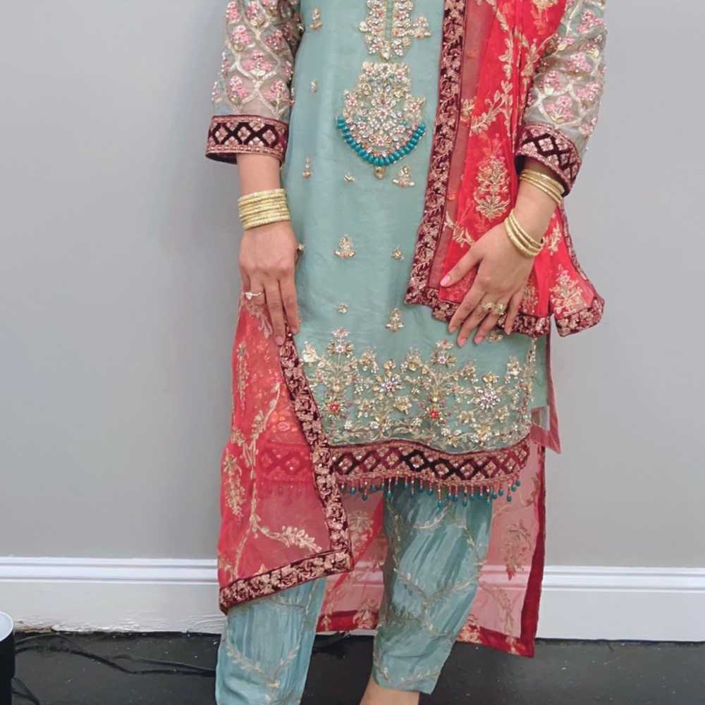 pakistani designer kameez shalwar party /eid wear - image 6