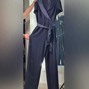 Adrianna Papell, Navy Blue Jumpsuit, Size 16 - image 1