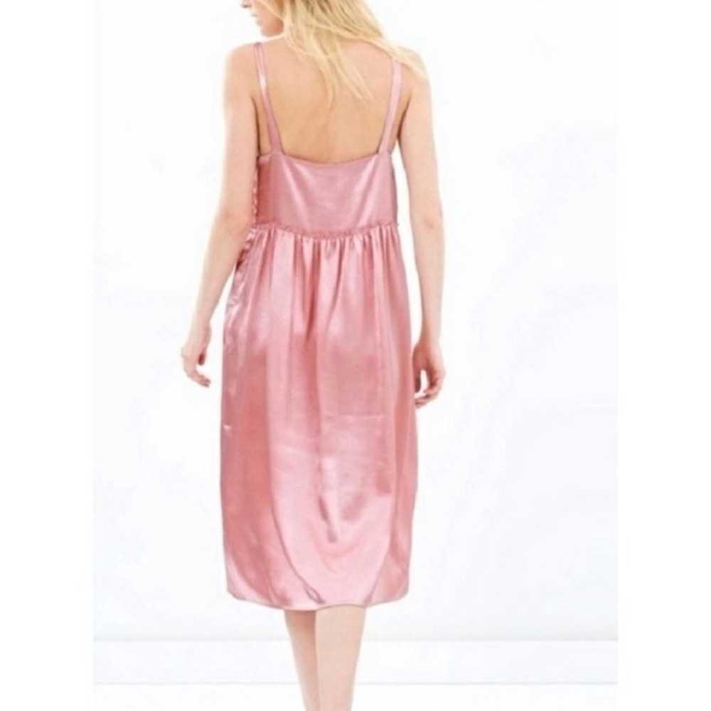 Anthropologie Steele Pink Satin Midi Dress - image 2