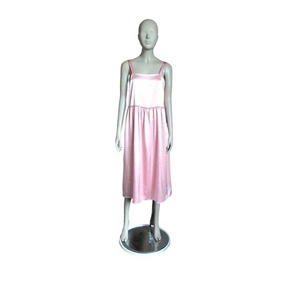 Anthropologie Steele Pink Satin Midi Dress - image 3