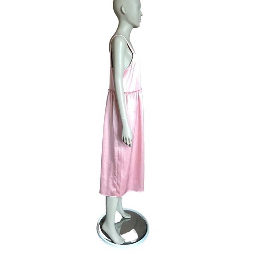 Anthropologie Steele Pink Satin Midi Dress - image 6