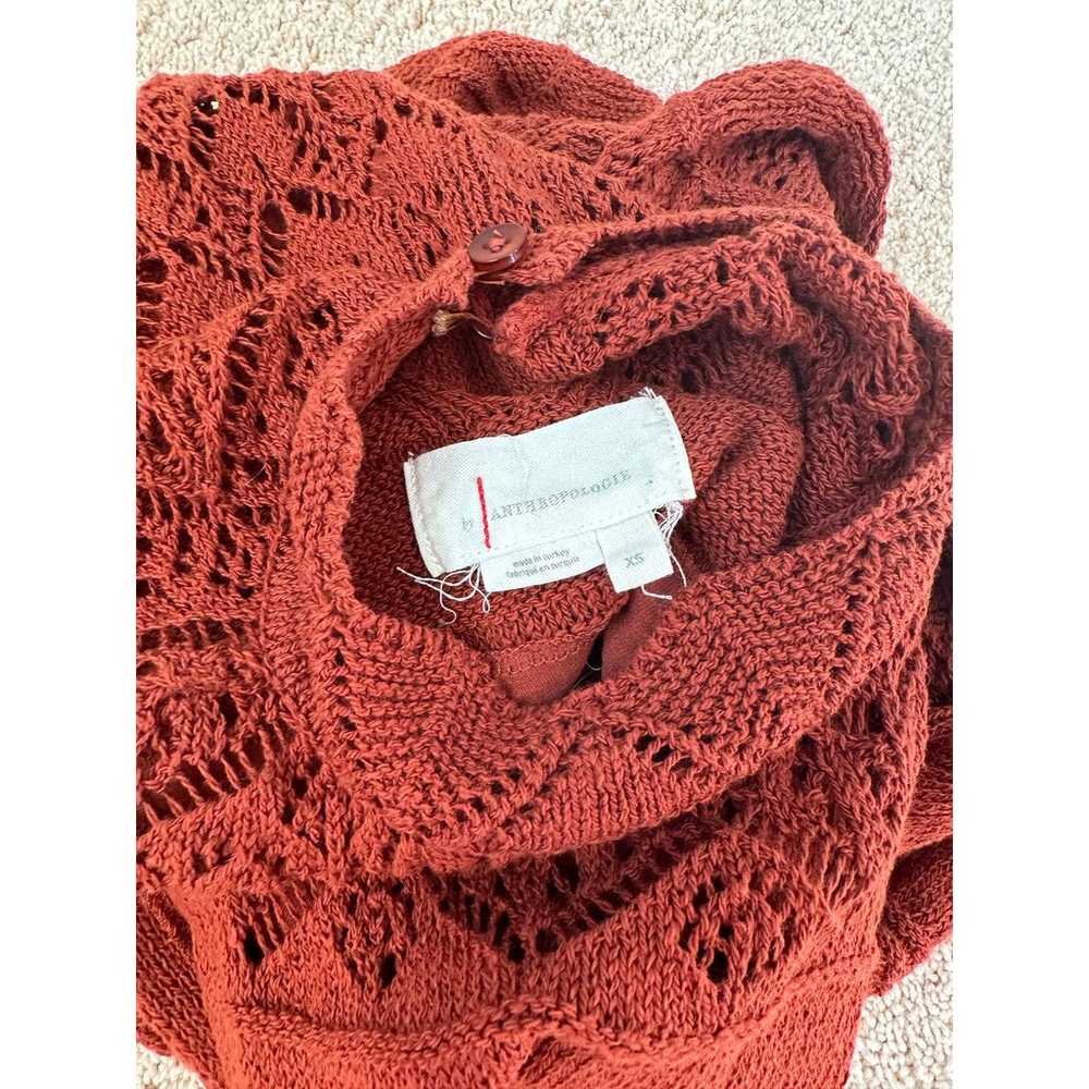 Anthropologie Crochet Rust Midi Dress - image 8
