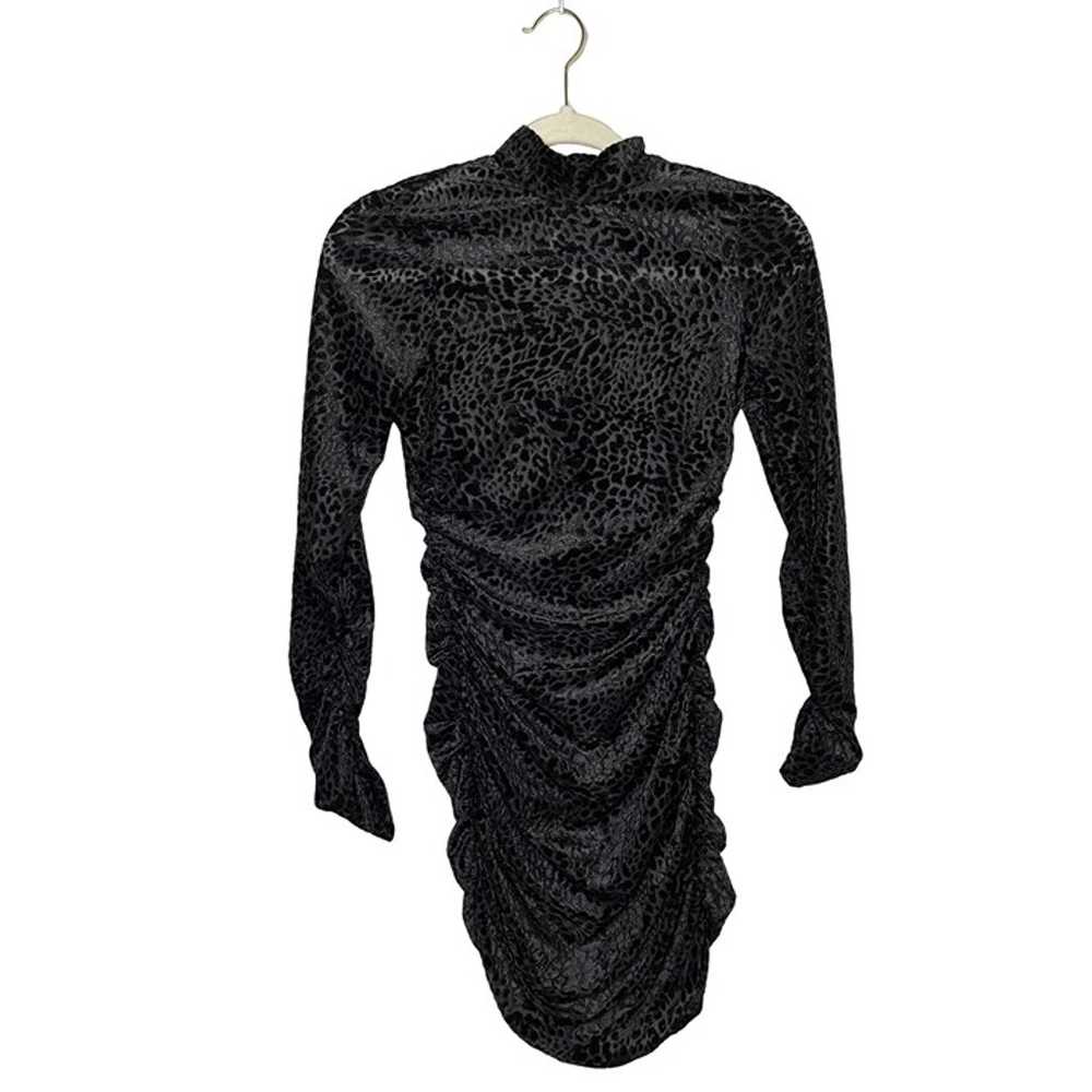 LIKELY Leopard Burnout Wylie Dress in Black Ruche… - image 2