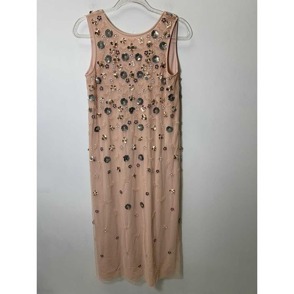ZARA FLORAL PRINT KNIT DRESS WITH BEADING - image 3