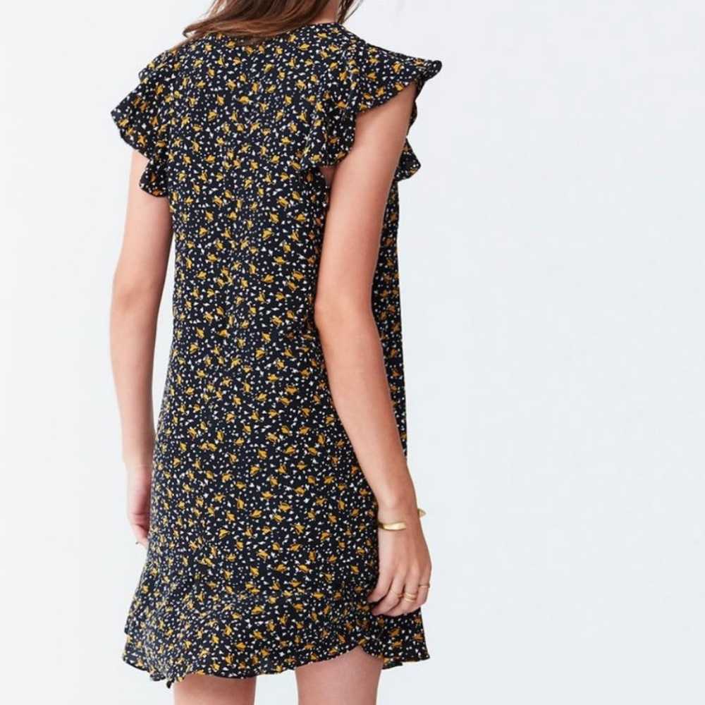 Madewell Silk Ruffle Tunic Dress, Falling Leaves,… - image 2