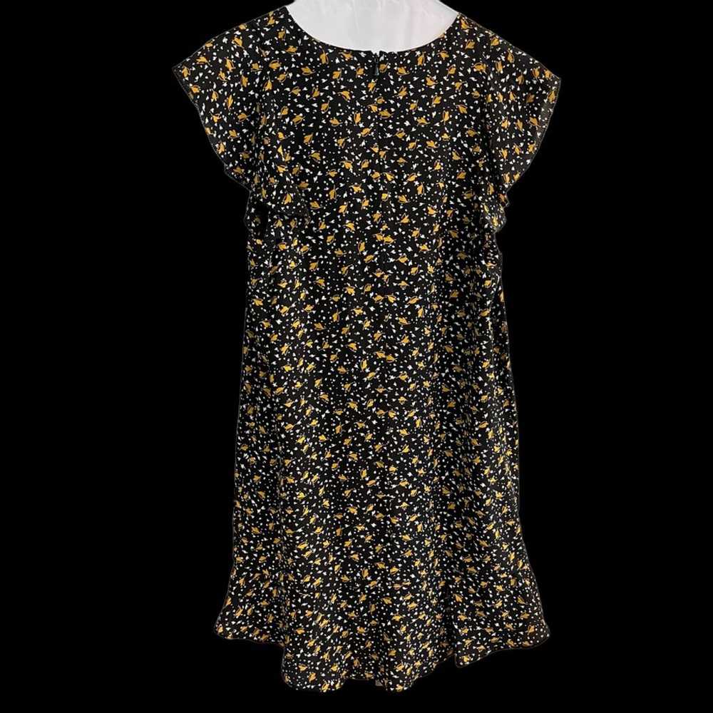 Madewell Silk Ruffle Tunic Dress, Falling Leaves,… - image 5