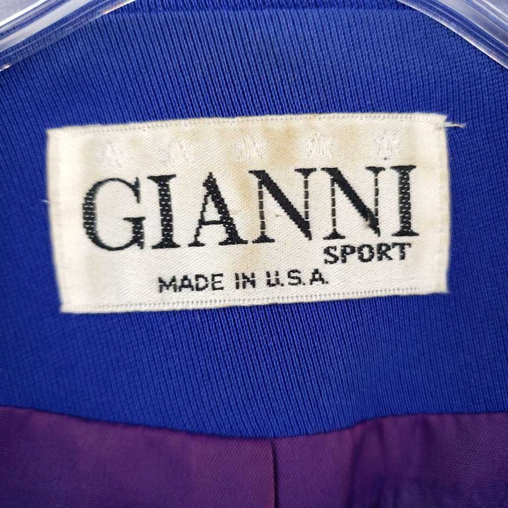 Vintage Gianni Sport Blazer Womens 10 Blue Single… - image 3
