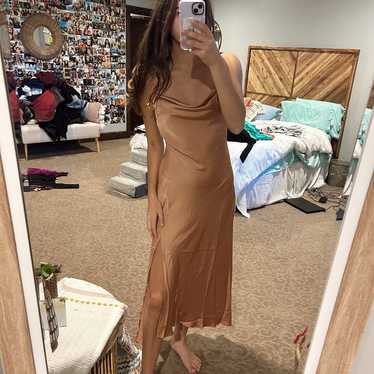 ASTR Satin Midi Dress