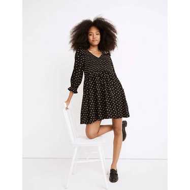 Madewell Lucie V-Neck Smocked Mini Dress in Oval … - image 1
