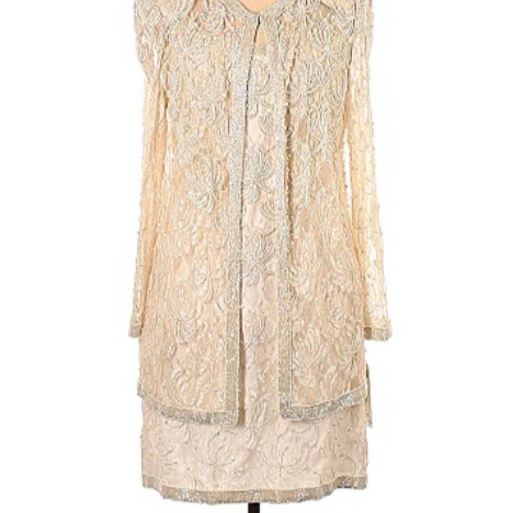 Scala vintage ladies lace beaded dress with jacke… - image 12