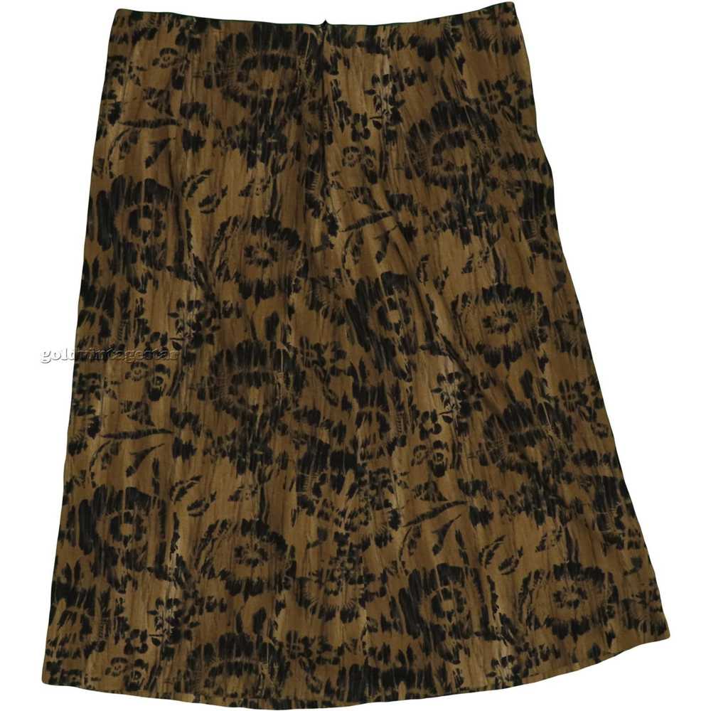 Other Boho-Chic Floral Skirt Brown Black 29 Vinta… - image 2