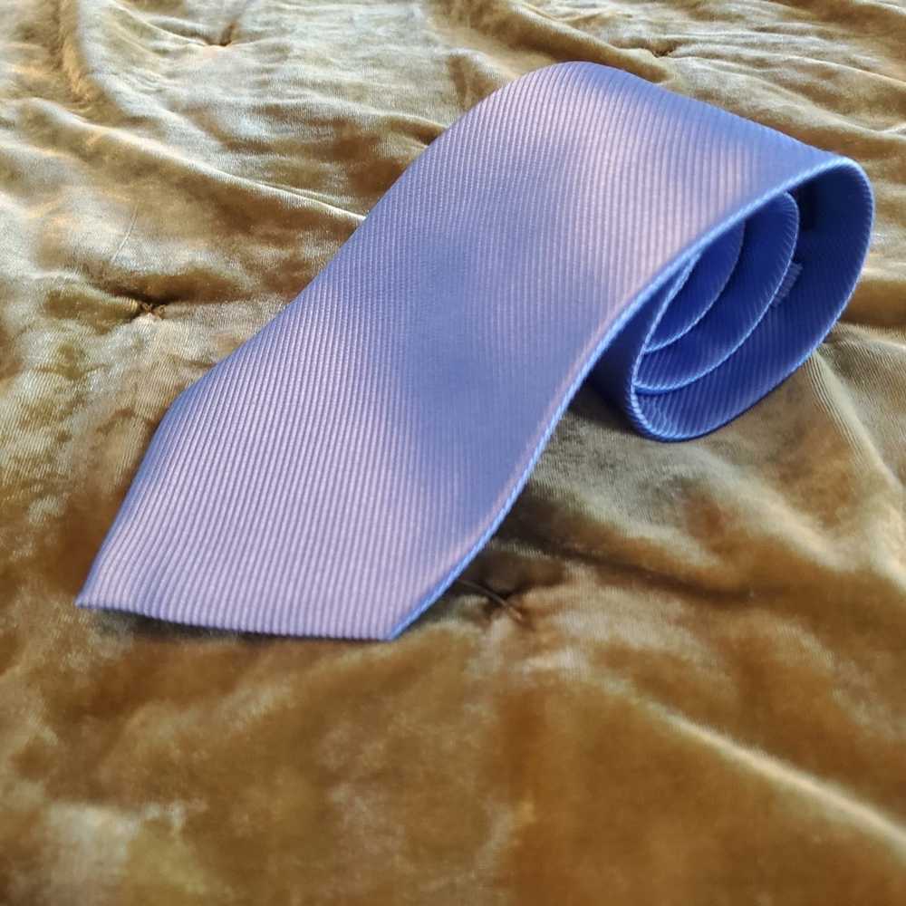 Bruno Piattelli Roma Bruno Piattelli blue silk tie - image 10