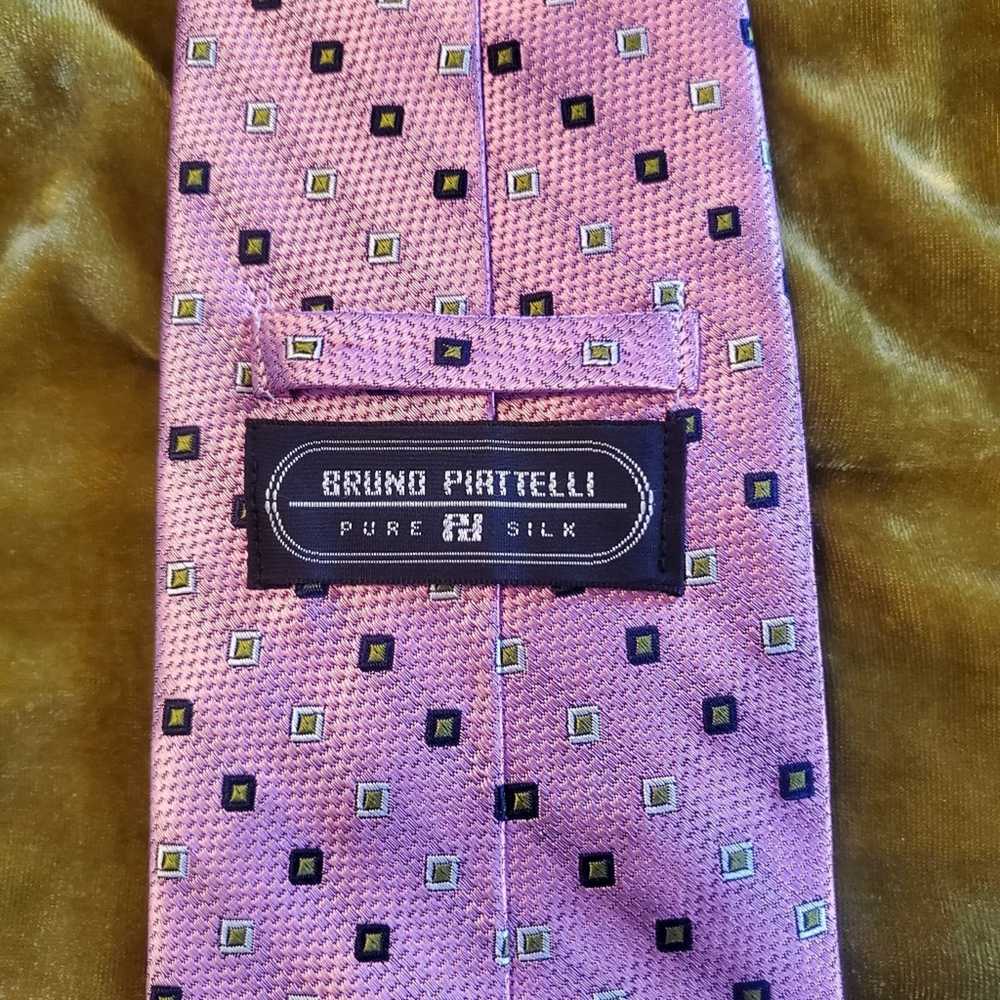 Bruno Piattelli Roma Bruno Piattelli Pink silk tie - image 3