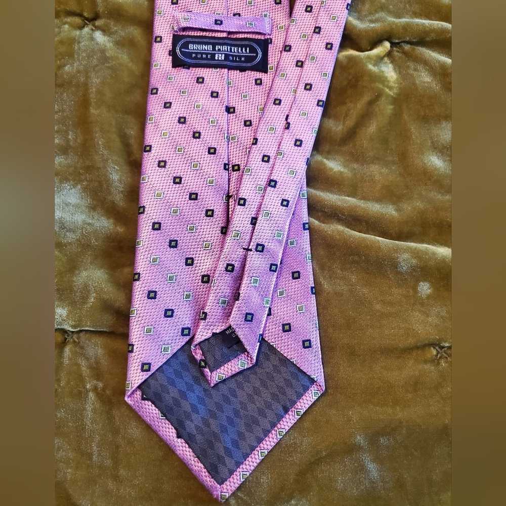 Bruno Piattelli Roma Bruno Piattelli Pink silk tie - image 9