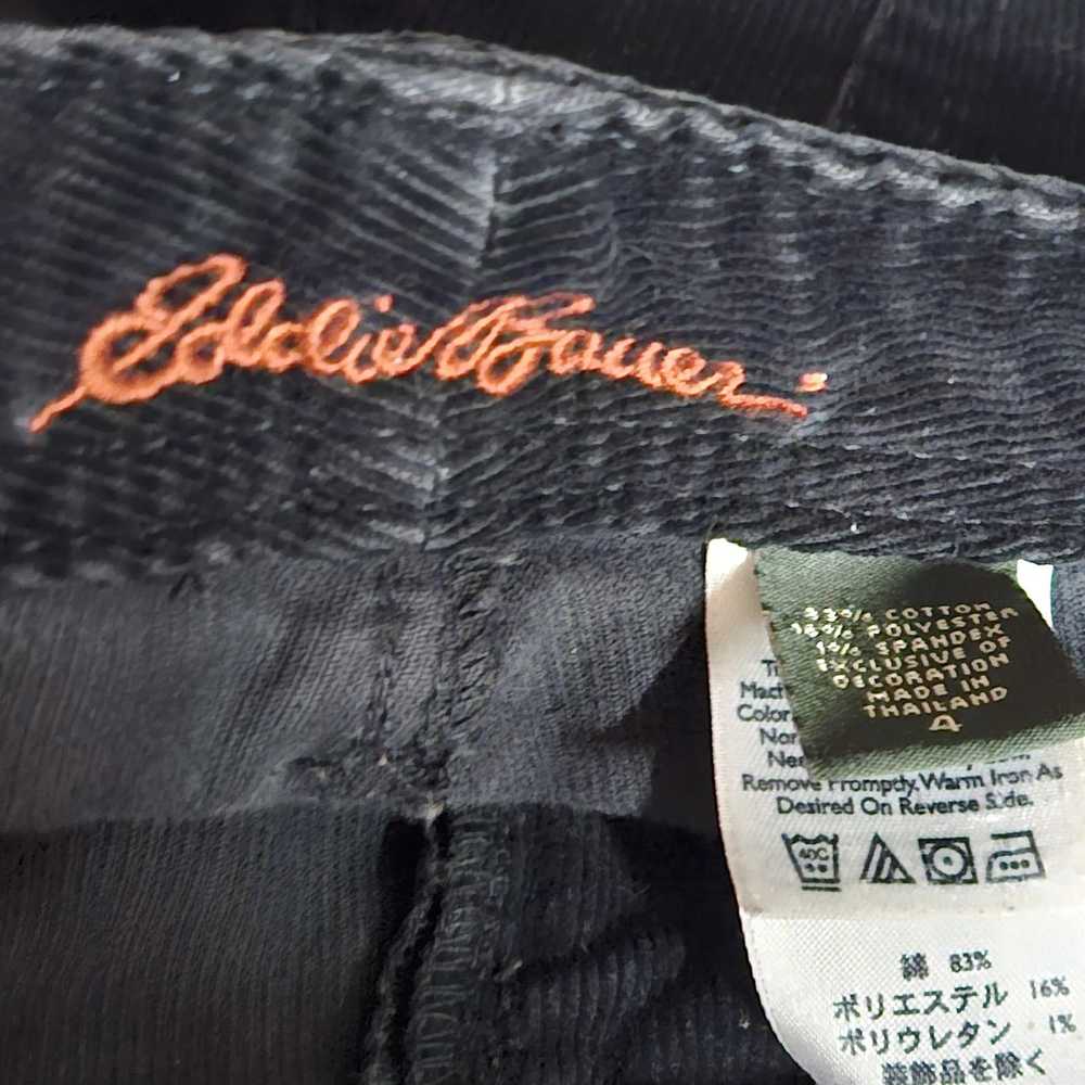 Eddie Bauer Black Corduroy Bootcut Pants Size 4 - image 3