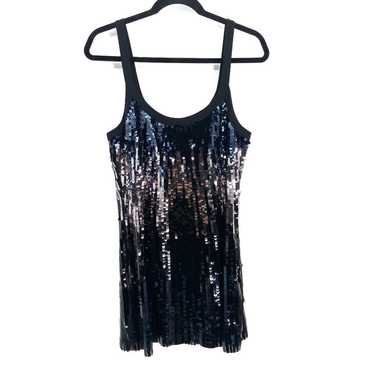 ARMANI Exchange Black Blue Silver Ombre Sequin Si… - image 1