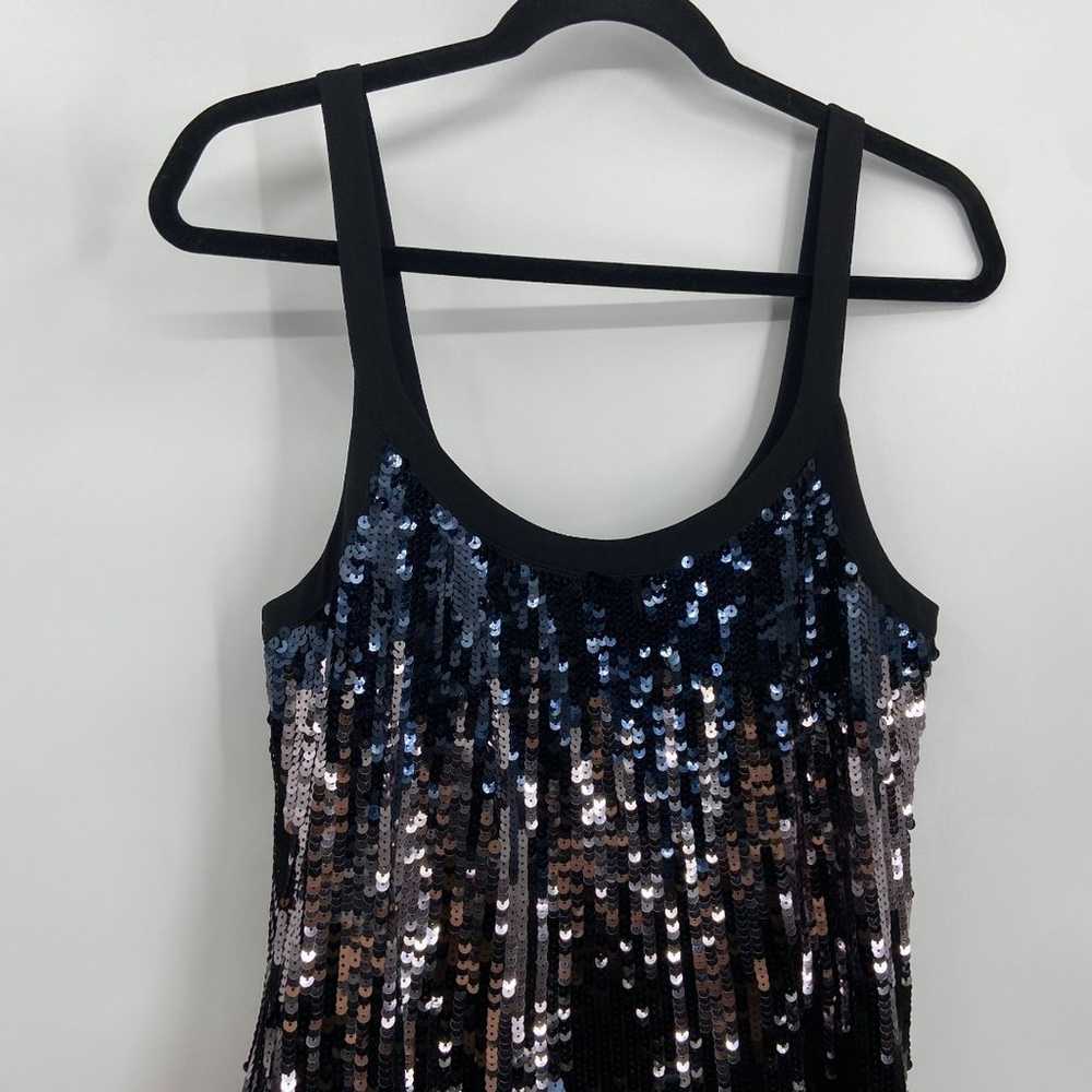 ARMANI Exchange Black Blue Silver Ombre Sequin Si… - image 3