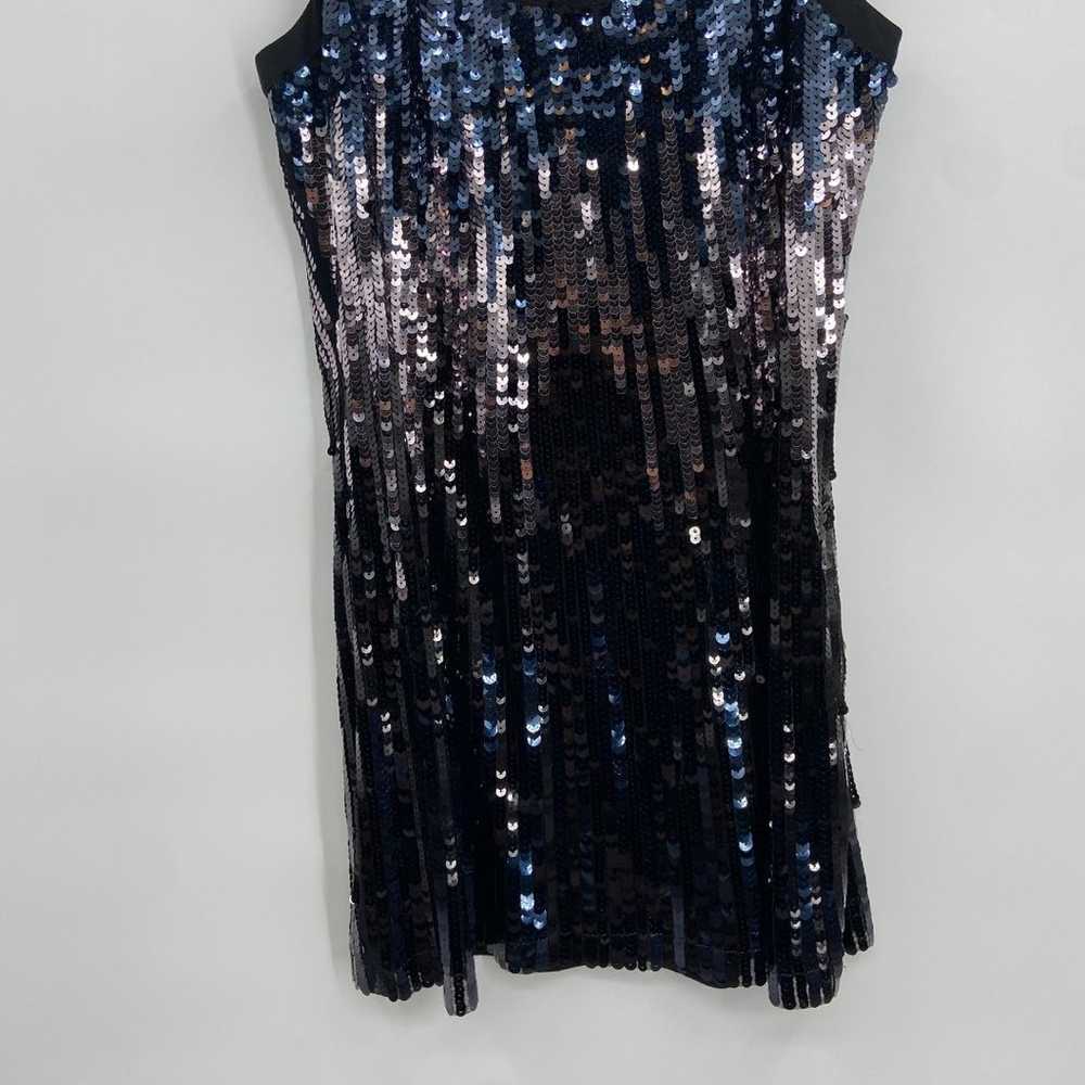 ARMANI Exchange Black Blue Silver Ombre Sequin Si… - image 4