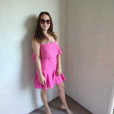Susana Monaco Flounce Strapless Dress - image 1