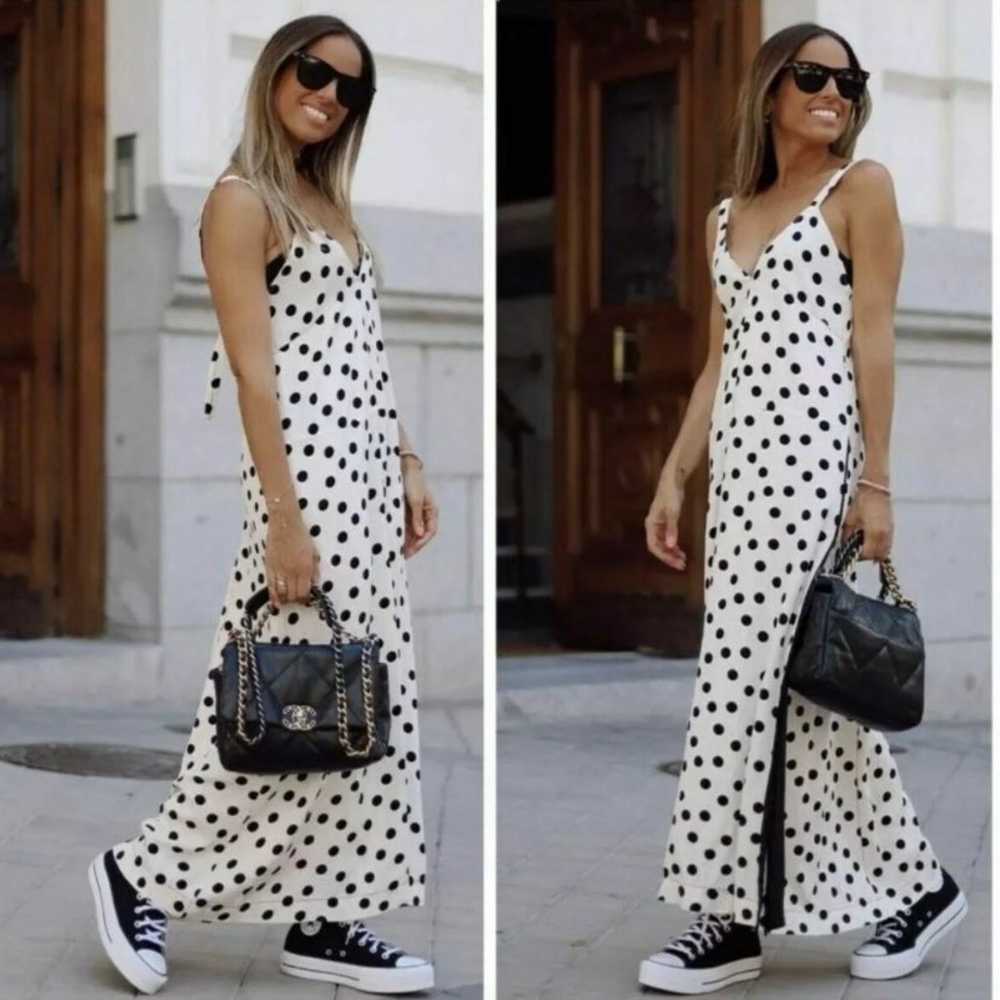 NEW Zara Limited Edition Polka Dot Slip Dress Ext… - image 1