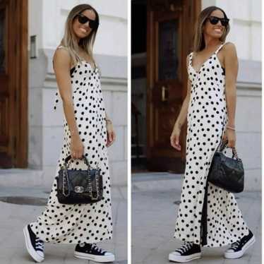 NEW Zara Limited Edition Polka Dot Slip Dress Ext… - image 1