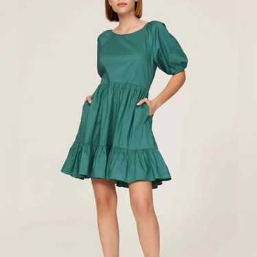 Peter Som Collective Green Puff Sleeve Dress 6 - image 1