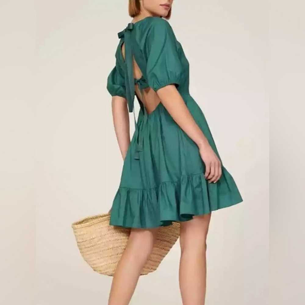 Peter Som Collective Green Puff Sleeve Dress 6 - image 2