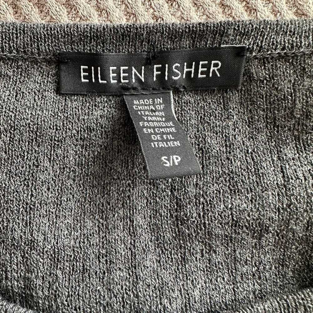 Eileen fisher gray ribbed Italian yarn wool knit … - image 5