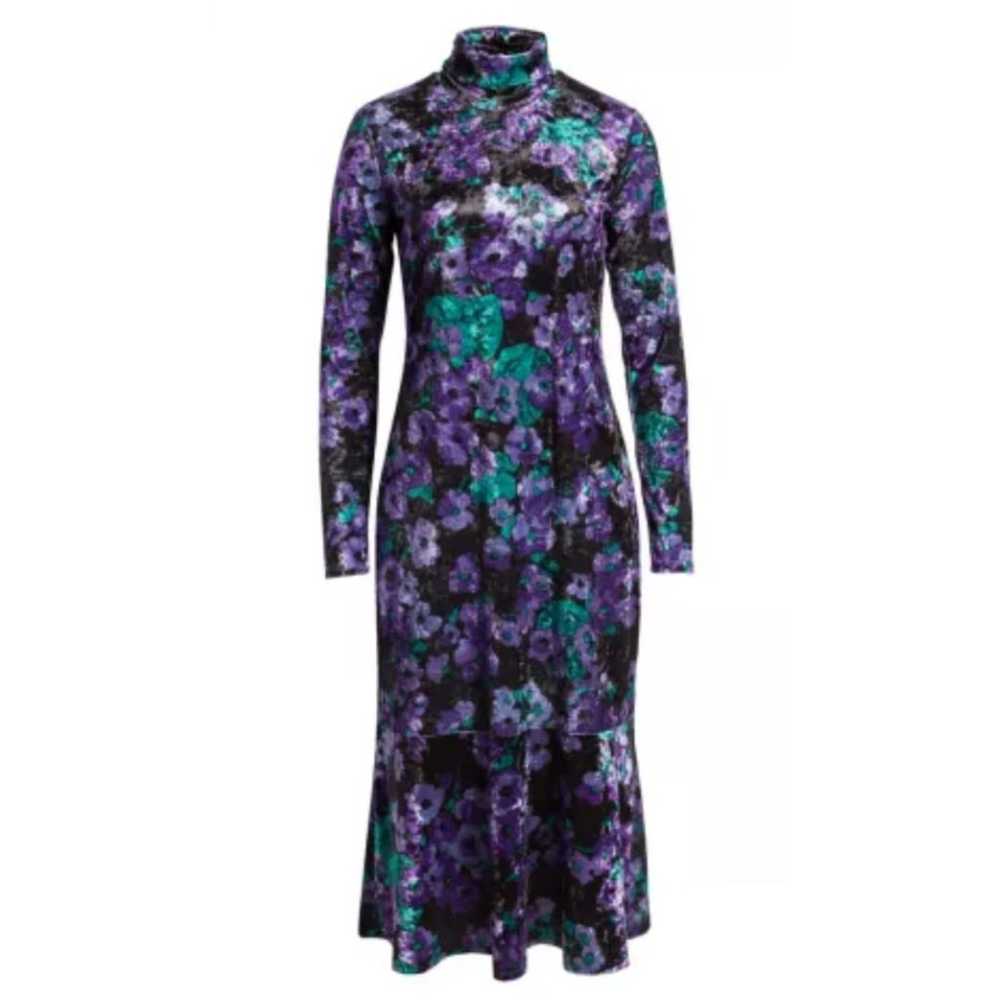 & OTHER STORIES Printed Turtleneck Midi Dress Pur… - image 2