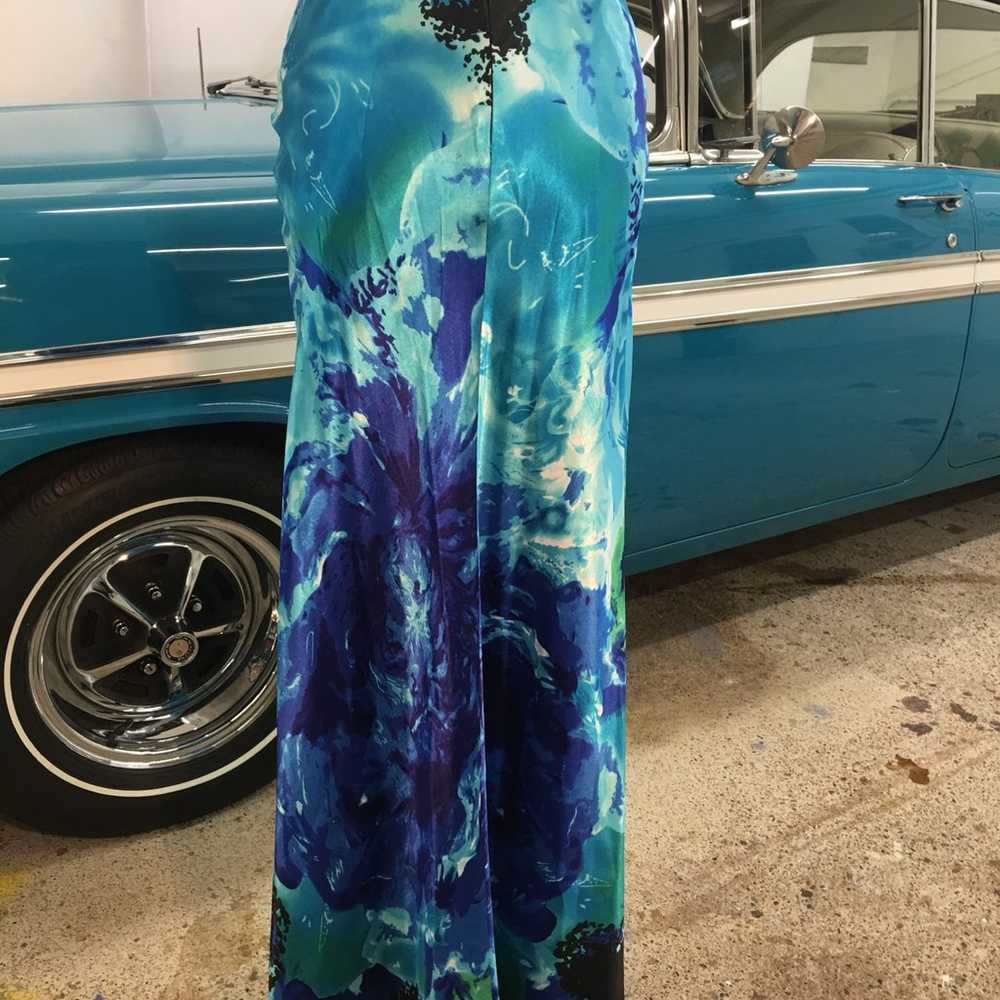 Cache beaded silk maxi formal dress size 6 - image 6