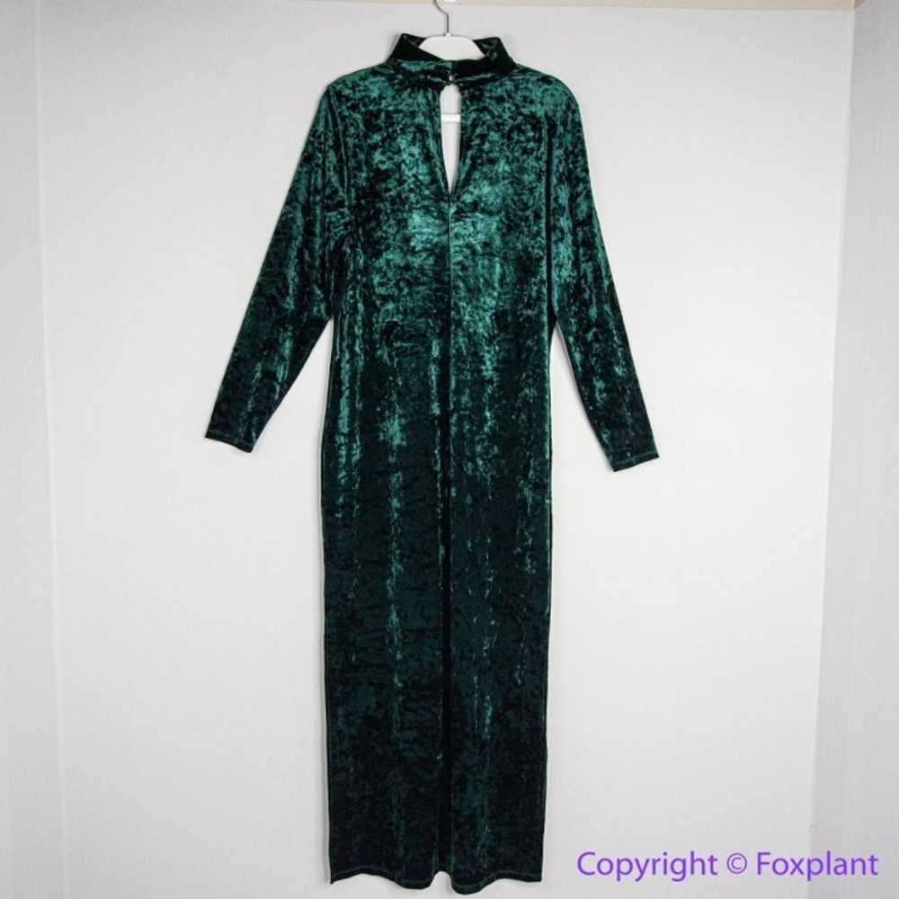 Eloquii dark green Crushed Velvet Dress, 18 - image 6