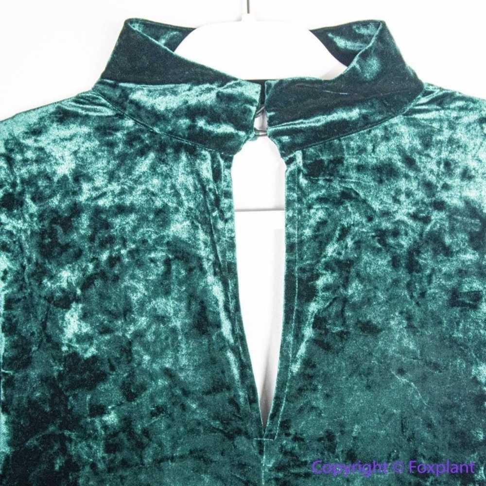 Eloquii dark green Crushed Velvet Dress, 18 - image 7