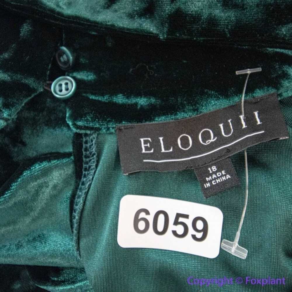 Eloquii dark green Crushed Velvet Dress, 18 - image 8