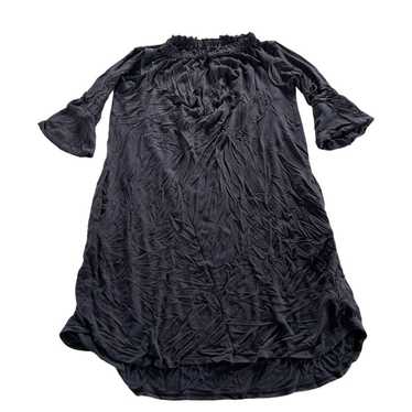 Malia Mills Dress Women X-Small Black Grey Bell Sl