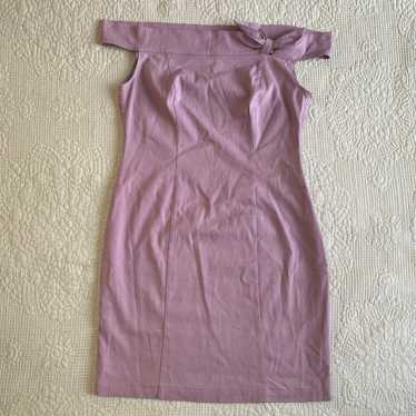 RED VALENTINO Lavender Off Shoulder Tie Dress Sz 4