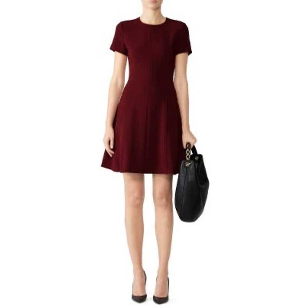 THEORY Women's Maroon Hourglass Modern Seamed Cre… - image 1