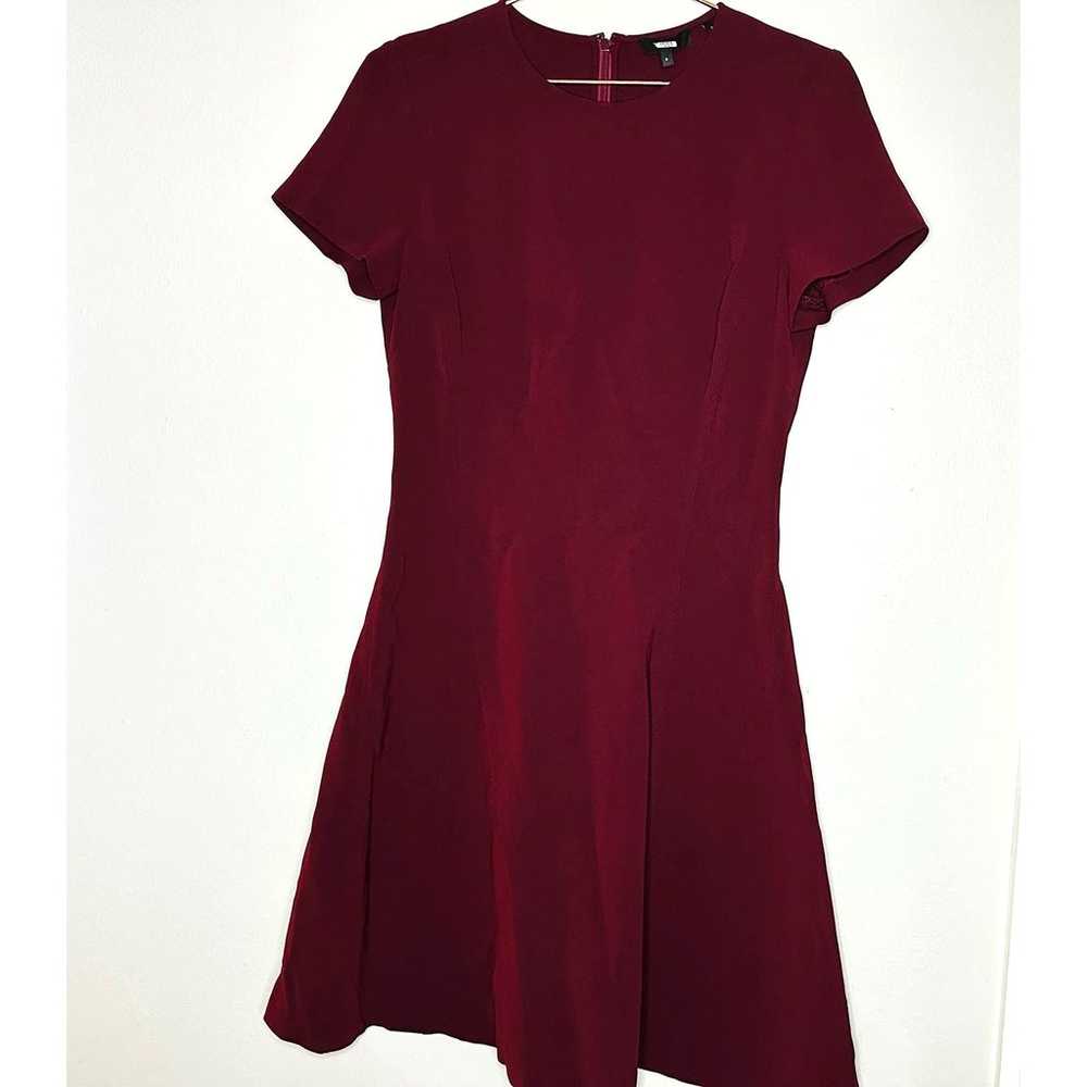 THEORY Women's Maroon Hourglass Modern Seamed Cre… - image 3