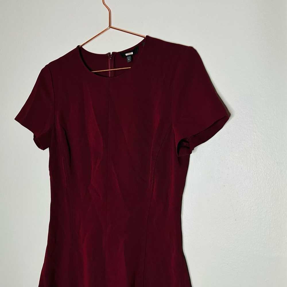 THEORY Women's Maroon Hourglass Modern Seamed Cre… - image 5