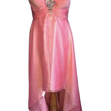 Gigi Sheer Pink High Lo Ball Gown Prom Dress IMPE… - image 1
