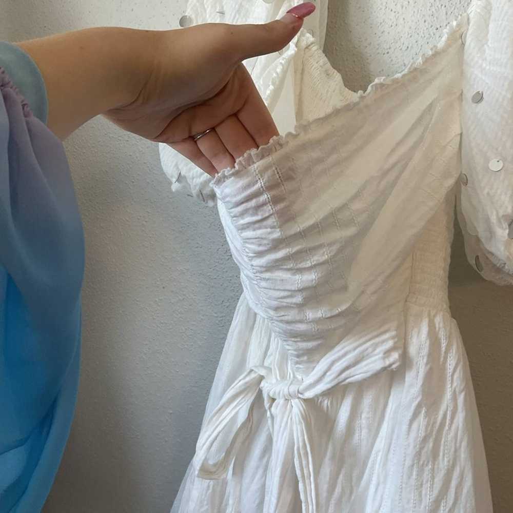 Sundress Alana White Sequin Puff Sleeve Mini Dres… - image 6